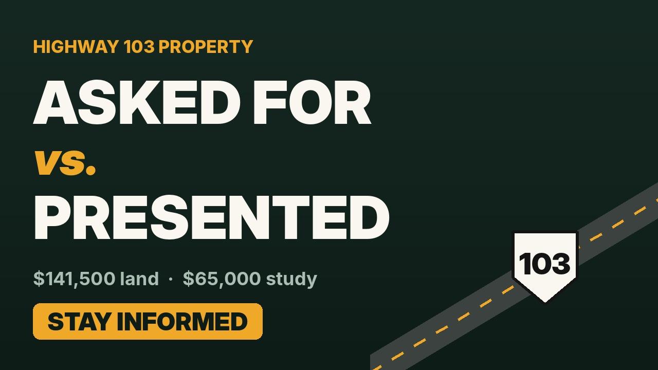 Highway 103 Property: Background for Residents